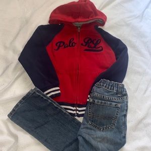 Polo Hoodie w Jeans